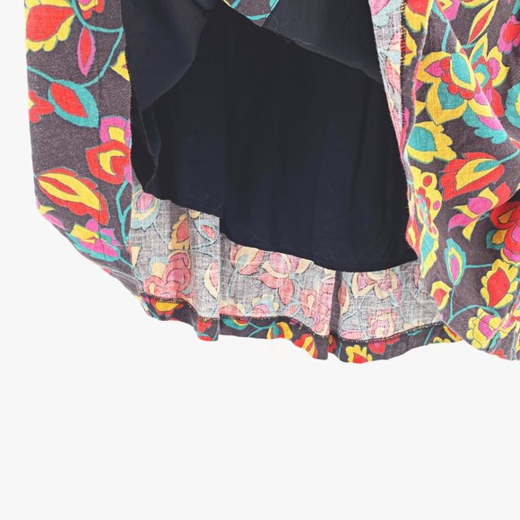 Modcloth Button Front Floral Full Skirt - Picture 4 of 10